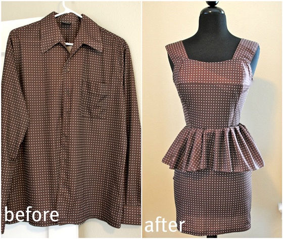 DIY-Mens-Shirt-to-Peplum-Dress