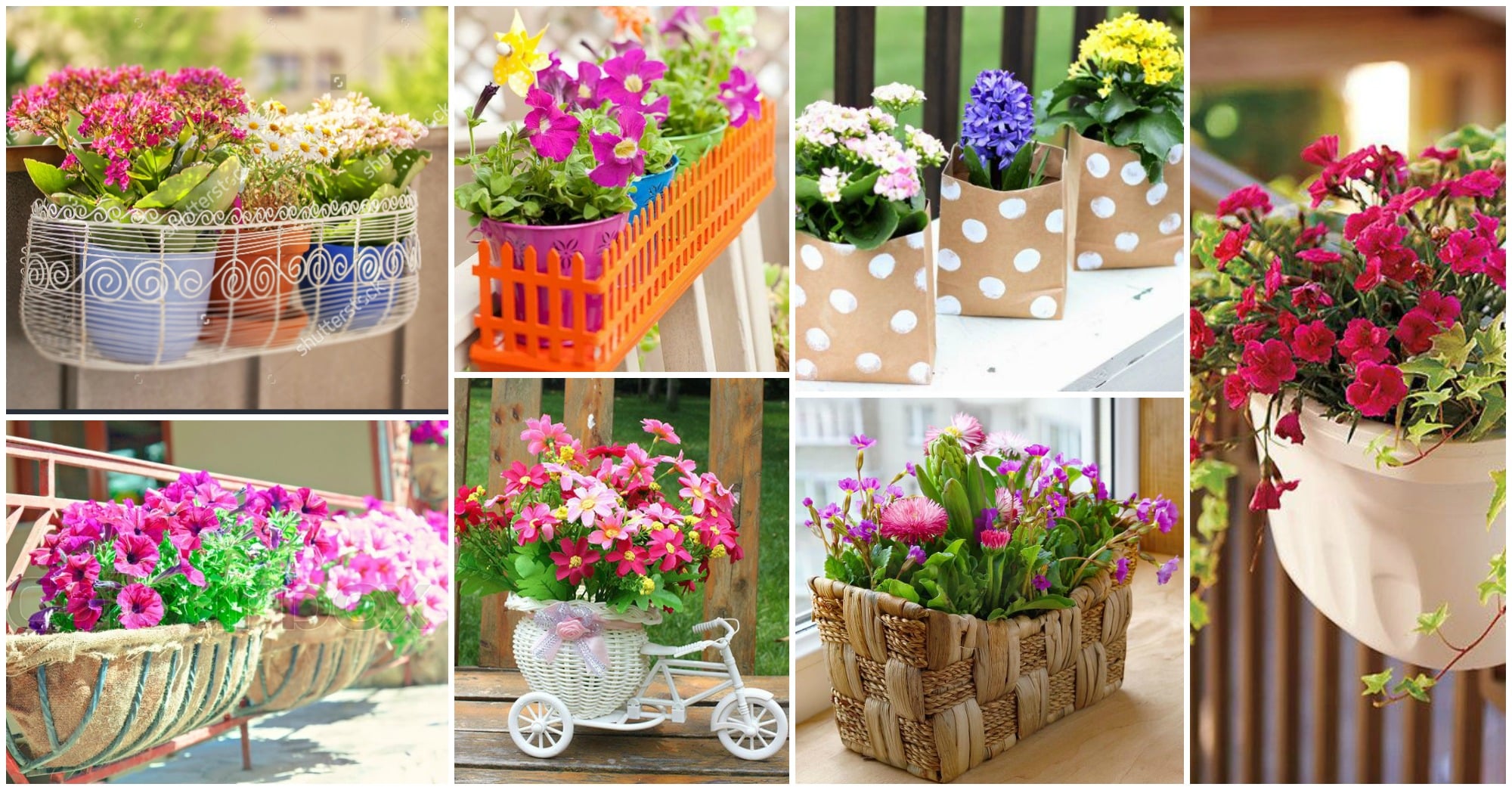 DIY balcon cajas flores