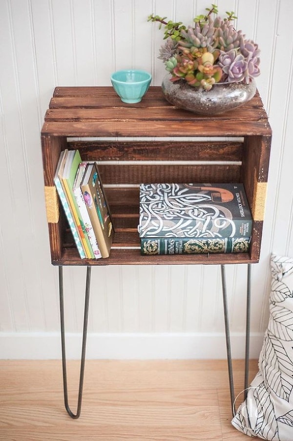 Wood-Crate-Console-Table-and-Shelf