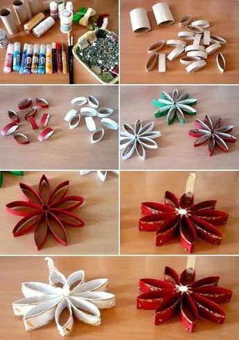 adornos navidenos hechos con papel con moldes 5