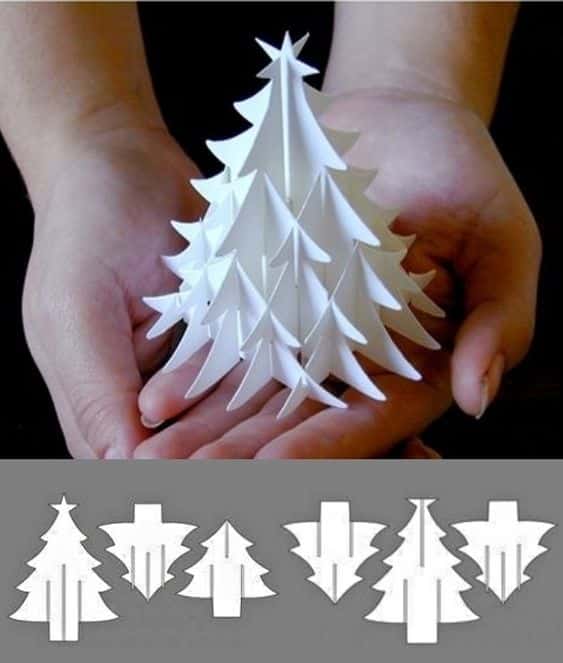 adornos navidenos hechos con papel con moldes 6