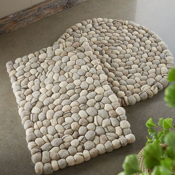 alfombra de piedra de guijarro de fieltro 2