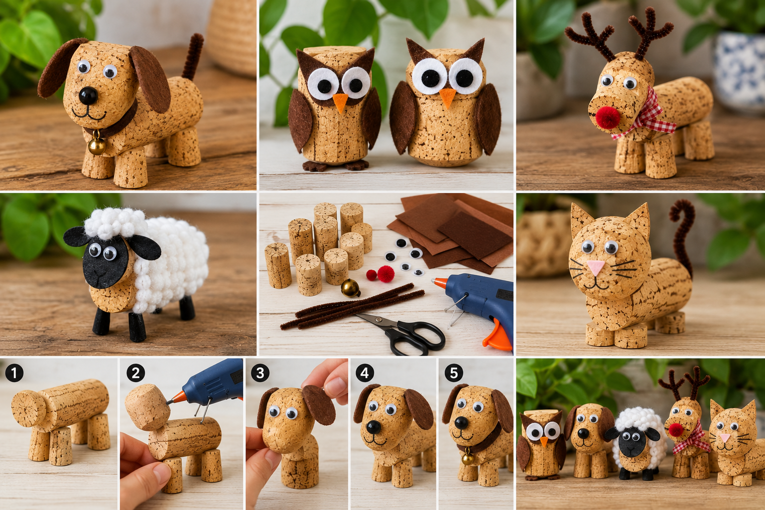 Animales Hechos con Tapones de Corcho: Ideas Creativas, Fáciles y Decorativas Animales Hechos con Tapones de Corcho: Ideas Creativas, Fáciles y Decorativas animales hechos con tapones de corcho