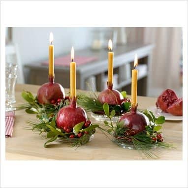 arreglos de mesa de navidad hechos con frutas 10