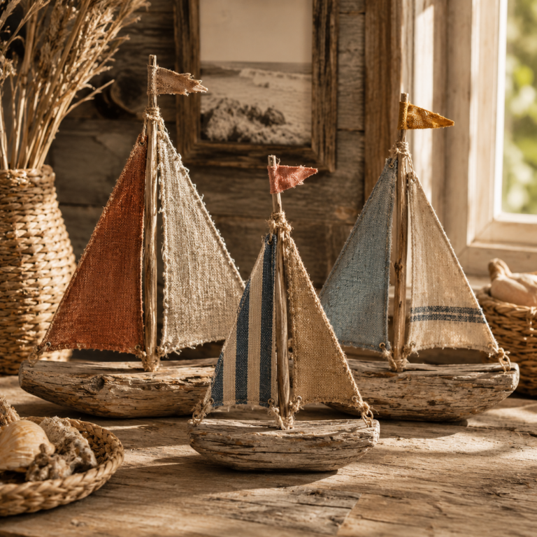 Barcos Decorativos Hechos de Tela y Troncos de Árboles: Ideas Marineras para Decorar con Encanto Natural Barcos Decorativos Hechos de Tela y Troncos de Árboles: Ideas Marineras para Decorar con Encanto Natural barcos decorativos hechos de tela y troncos de arboles 4