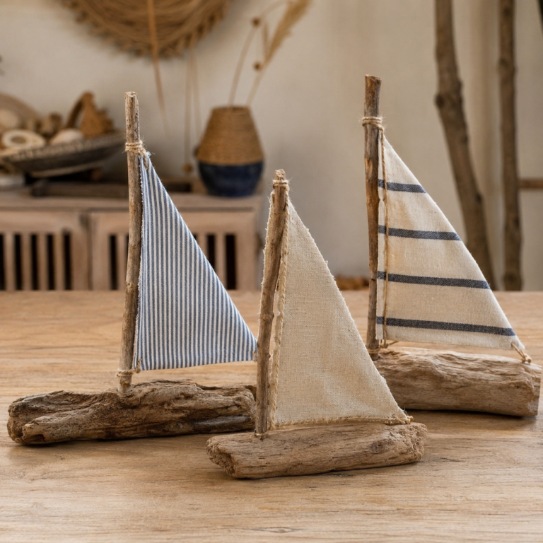 Barcos Decorativos Hechos de Tela y Troncos de Árboles: Ideas Marineras para Decorar con Encanto Natural Barcos Decorativos Hechos de Tela y Troncos de Árboles: Ideas Marineras para Decorar con Encanto Natural barcos decorativos hechos de tela y troncos de arboles 6