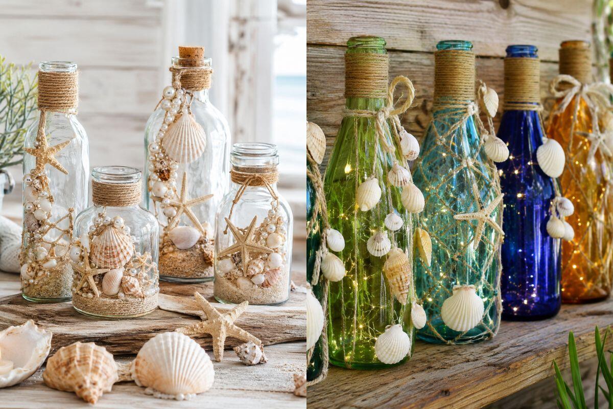 Descubre las botellas de vidrio decoradas con conchas para ti Descubre las botellas de vidrio decoradas con conchas para ti botellas de vidrio decoradas con conchas
