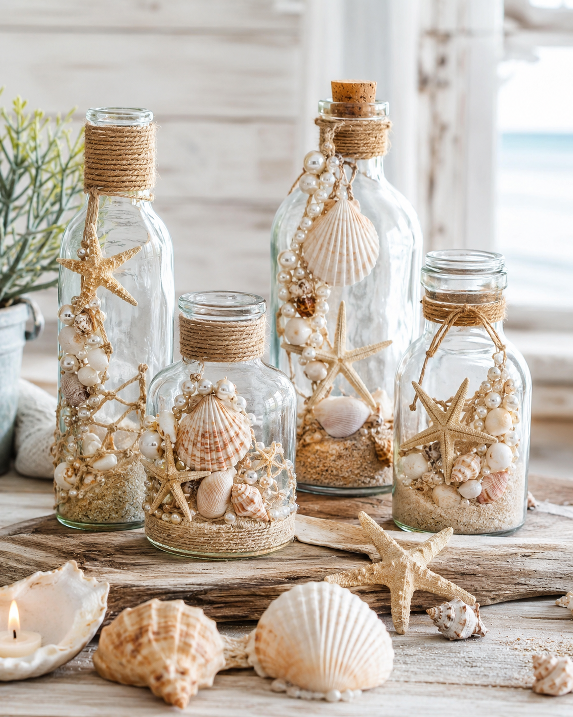 Descubre las botellas de vidrio decoradas con conchas para ti Descubre las botellas de vidrio decoradas con conchas para ti botellas de vidrio decoradas con conchas