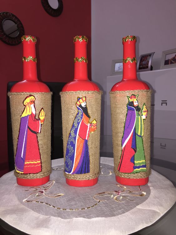 botellas decoradas reyes magos 4