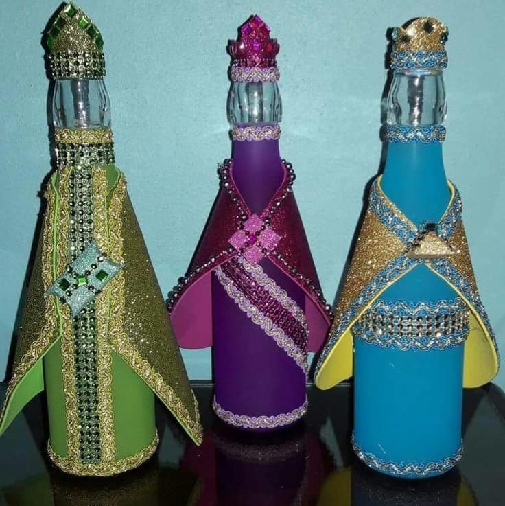 botellas decoradas reyes magos 8