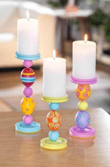 candelabros hechos con huevos de pascua 5