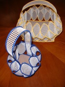 cesta de servilletas de malla de plastico 6