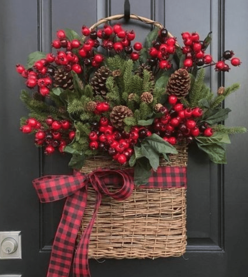cestos o canastas para crear decoraciones navidenas