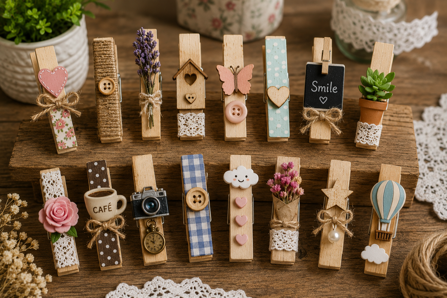 Clips de ropa decorados: ideas creativas, fáciles y bonitas para transformar pinzas en pequeños detalles artesanales Clips de ropa decorados: ideas creativas, fáciles y bonitas para transformar pinzas en pequeños detalles artesanales clips de ropa decorados ideas