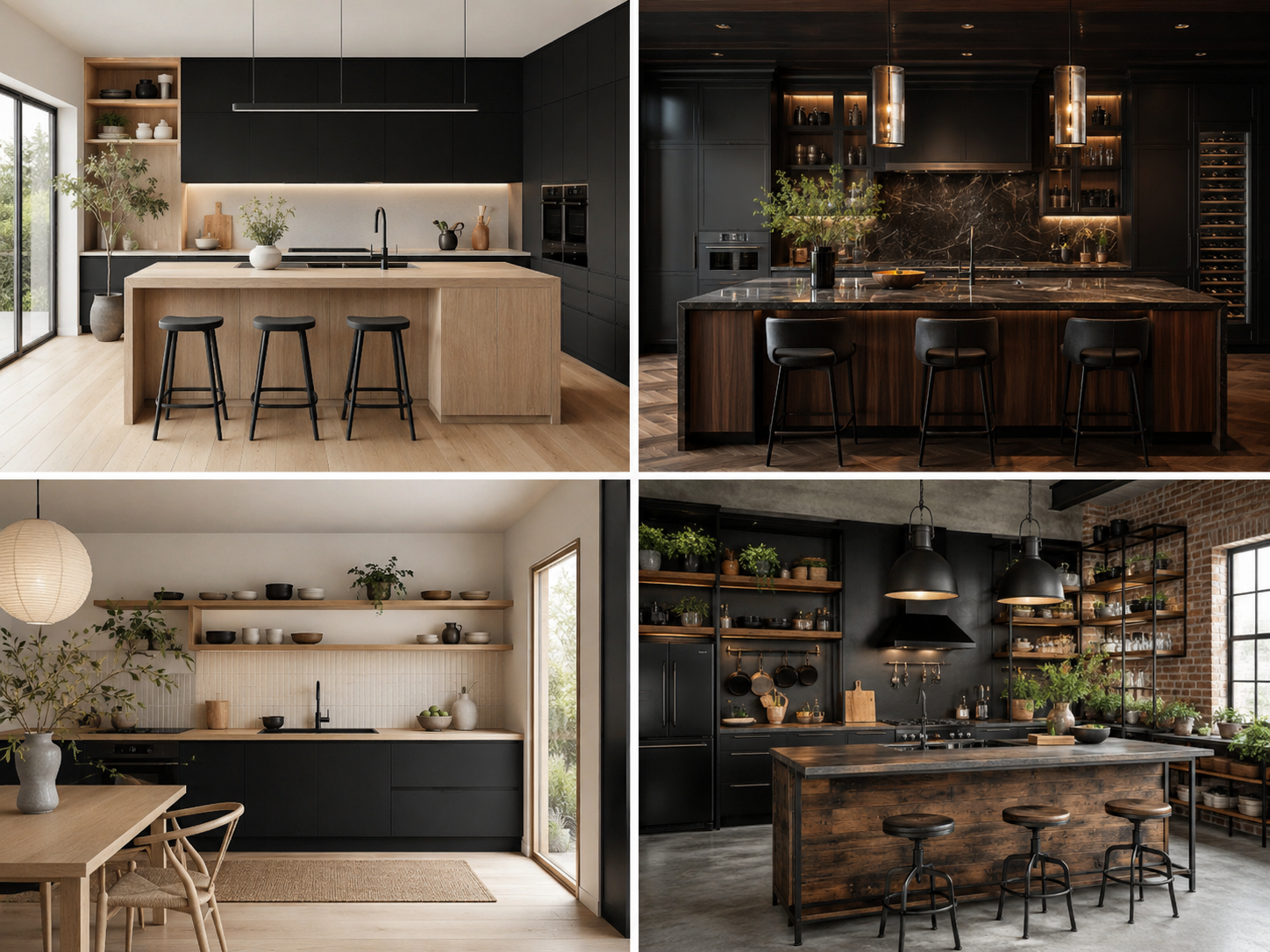 Cocinas en negro y madera que elevan tu espacio Cocinas en negro y madera que elevan tu espacio cocinas en negro y madera que elevan tu espacio 4
