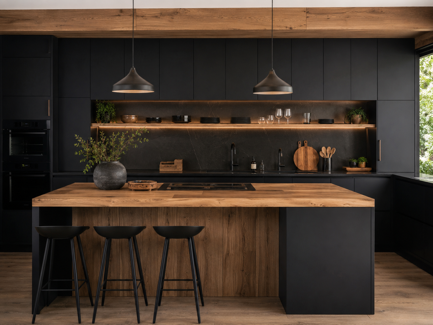 Cocinas en negro y madera que elevan tu espacio Cocinas en negro y madera que elevan tu espacio cocinas en negro y madera que elevan tu espacio 5