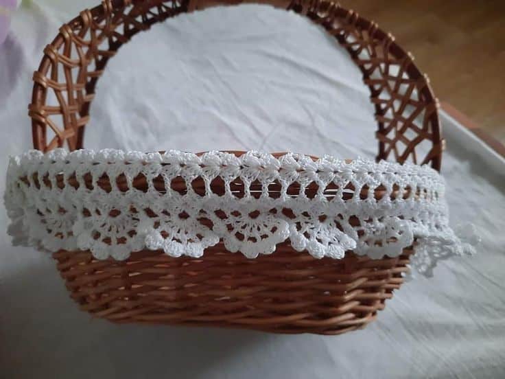 como decorar cestas con crochet 4