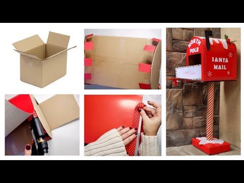 como hacer un buzon navideno hecho con carton 6