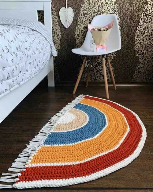 como hacer una alfombra de trapillo paso a paso 3
