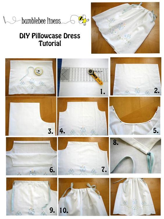 como hacer vestido funda de almohada 8