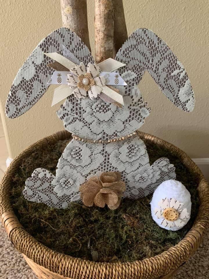 Conejitos de Pascua con encaje: ideas delicadas, elegantes y creativas Conejitos de Pascua con encaje: ideas delicadas, elegantes y creativas conejitos de pascua con encaje 6