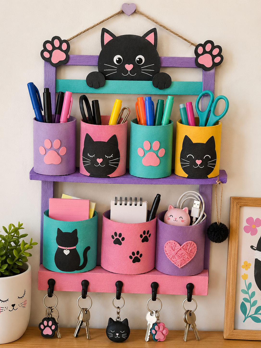 Crea tu propio organizador de pared “Cat Lover”: ideas DIY para decorar y ordenar con estilo felino Crea tu propio organizador de pared “Cat Lover”: ideas DIY para decorar y ordenar con estilo felino crea tu propio organizador de pared cat lover 7