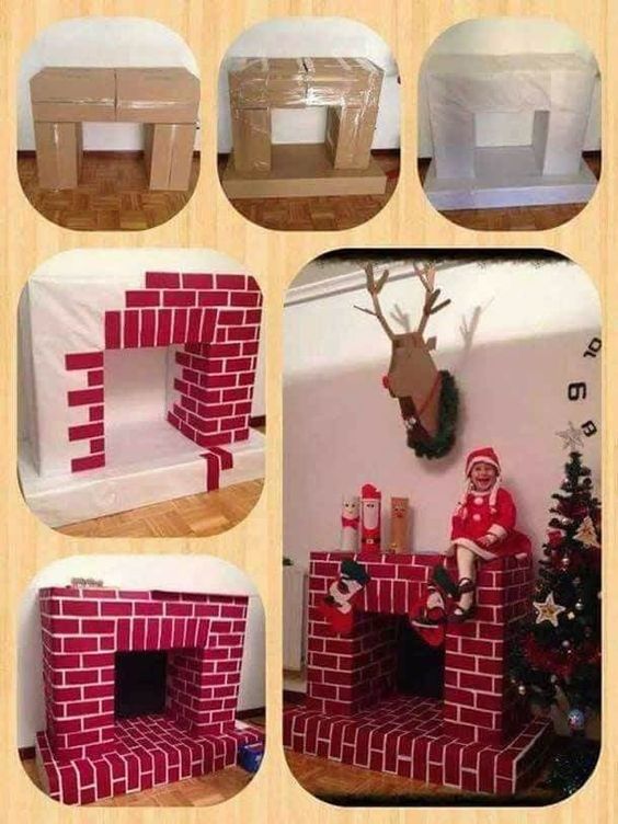 decoracion navidena hechas con carton 1