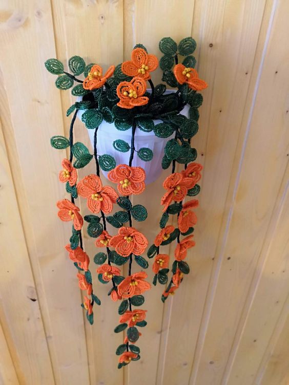 decoracion plantas en crochet 1