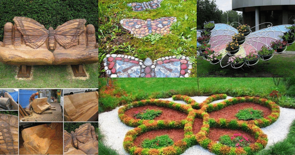 decoraciones de jardin inspiradas en mariposas