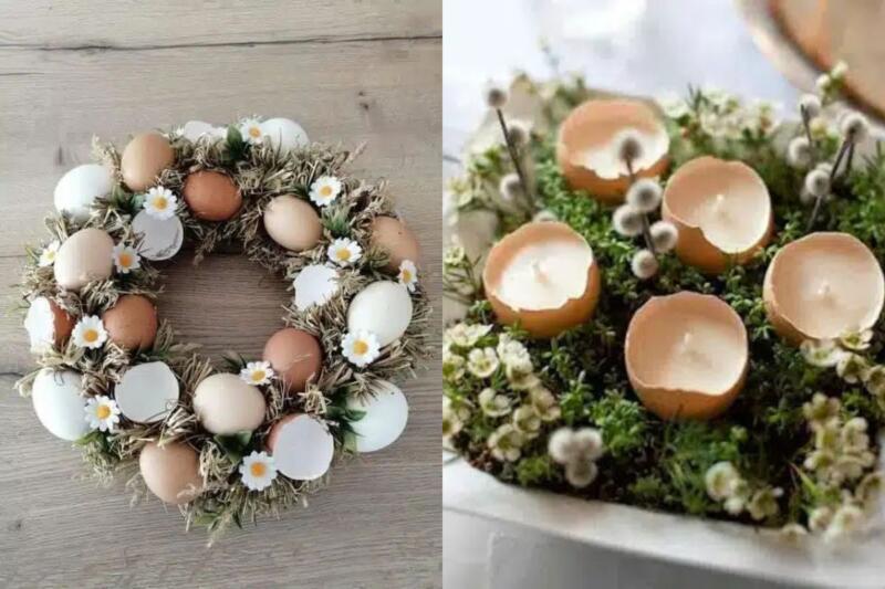 Decoraciones de Pascua con cáscaras de huevo decoraciones de pascua con cascaras de huevo