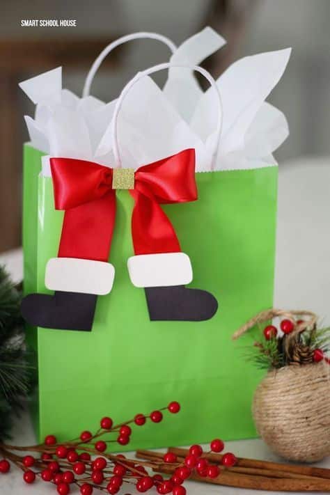 decorar bolsas de papel para regalos de navidad 1
