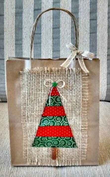 decorar bolsas de papel para regalos de navidad 16