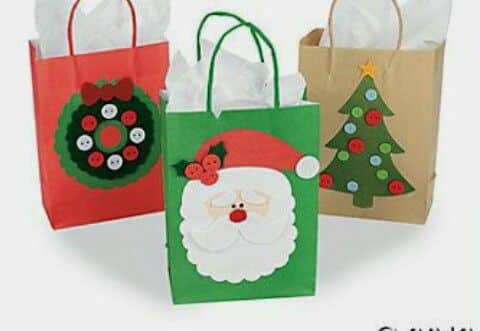 decorar bolsas de papel para regalos de navidad 18