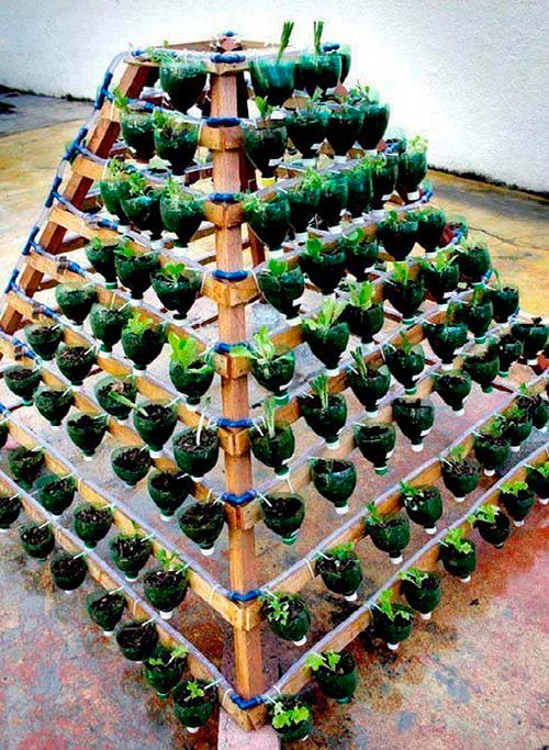 decorar tu jardin con botellas de plastico 13