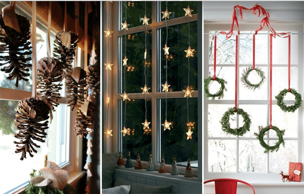 decorar ventanas para navidad