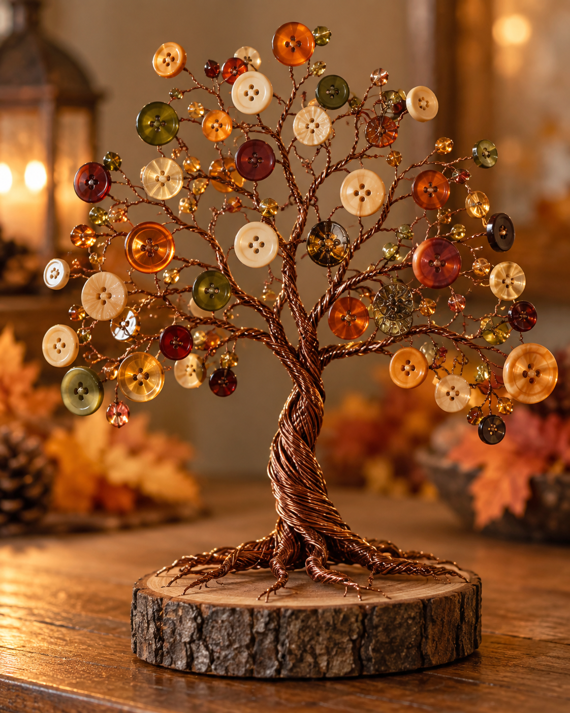 Hermosos árboles de alambre y botones para decorar tu hogar Hermosos árboles de alambre y botones para decorar tu hogar ermosos arboles de alambre y botones para decorar tu hogar 7
