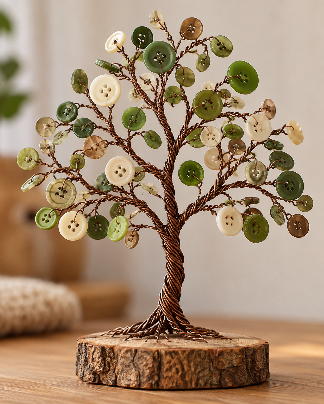 Hermosos árboles de alambre y botones para decorar tu hogar Hermosos árboles de alambre y botones para decorar tu hogar ermosos arboles de alambre y botones para decorar tu hogar 8