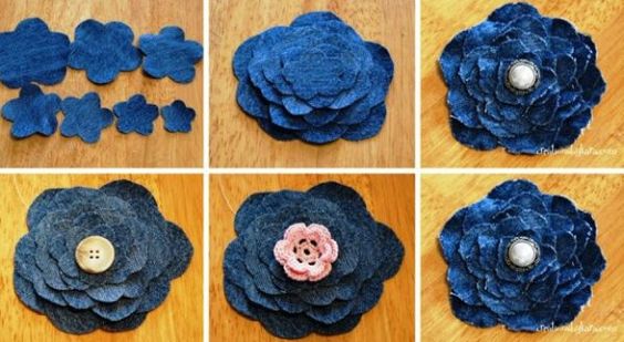 flores hechas con jeans paso a paso 8