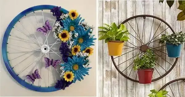 Formas de reutilizar ruedas de bicicleta viejas: ideas creativas, sostenibles y decorativas formas de reutilizar ruedas de bicicleta viejas 1