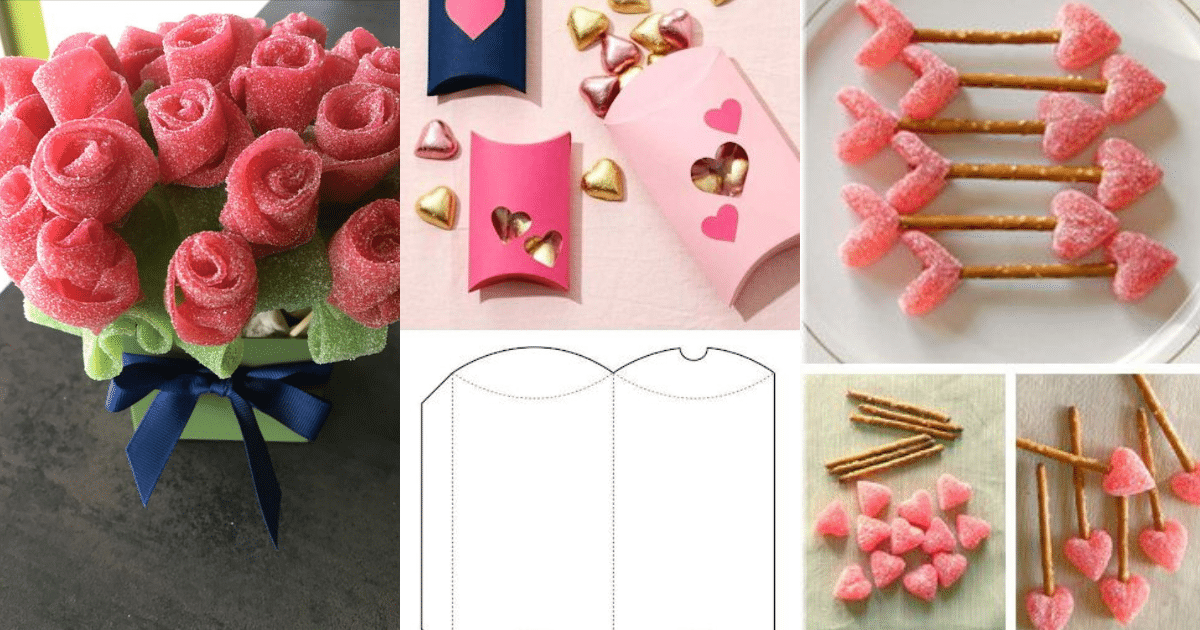 formas originales de regalar dulces en san valentin
