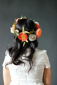 hacer coronas de flores para el cabello 6