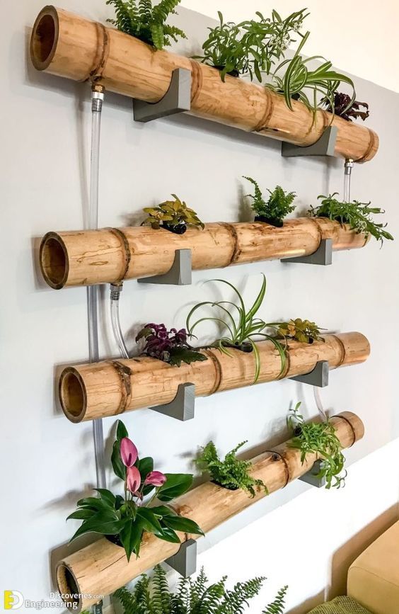 ideas con bambu para decorar tu hogar soportes plantas 3