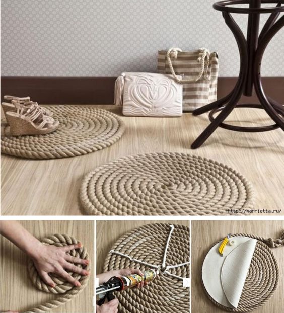 ideas creativas de hacer alfombras cuerda