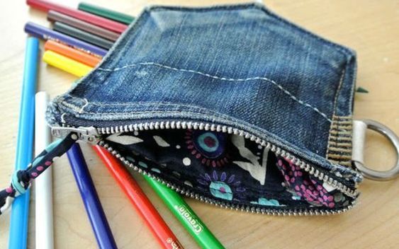 ideas creativas hechas con bolsillos de jeans 3