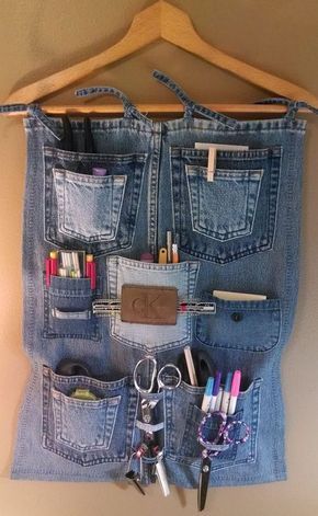 ideas creativas hechas con bolsillos de jeans 9
