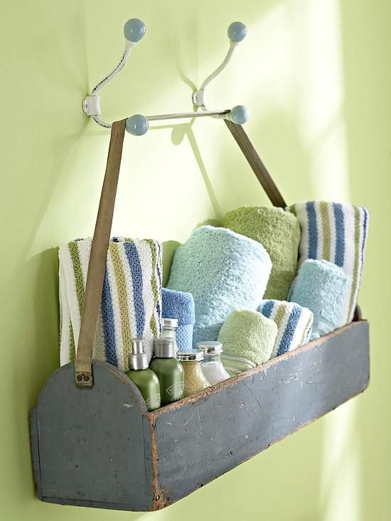 ideas creativas para guardar toallas de bano 1