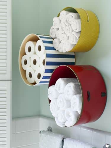 ideas creativas para guardar toallas de bano 4
