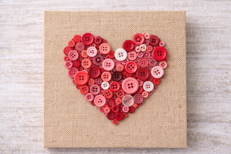 Por qué los corazones con botones funcionan tan bien ideas de corazones hechos con botones 7