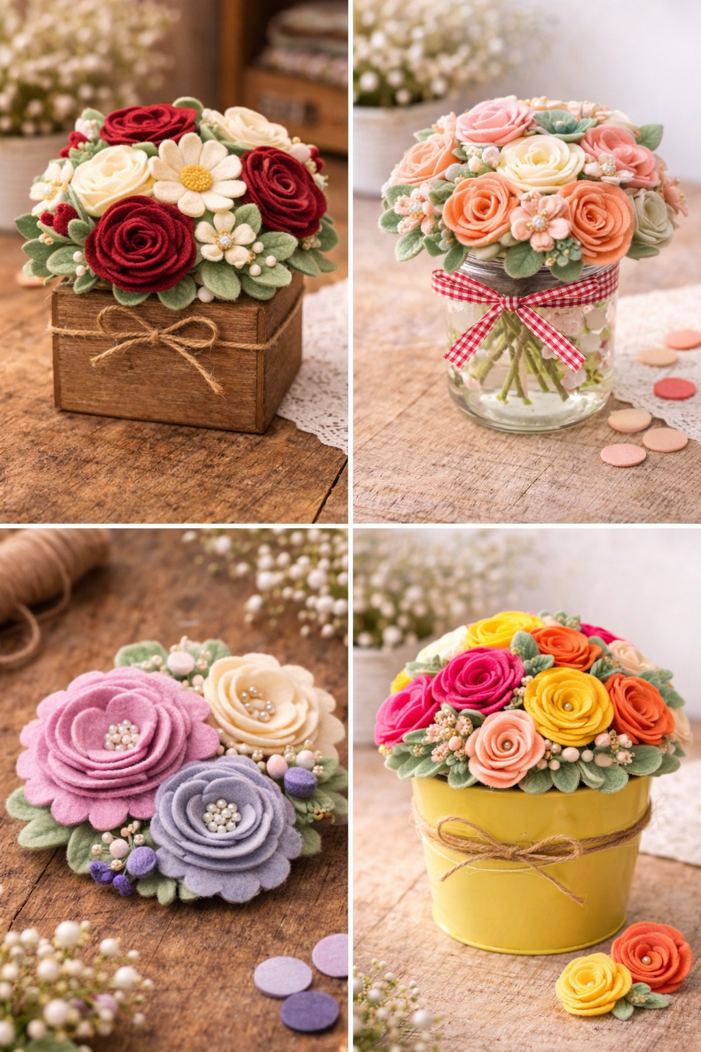 Ideas de flores de fieltro para el Día de la Madre: regalos bonitos, tiernos y hechos con amor Ideas de flores de fieltro para el Día de la Madre: regalos bonitos, tiernos y hechos con amor ideas de flores de fieltro para el dia de la madre 4
