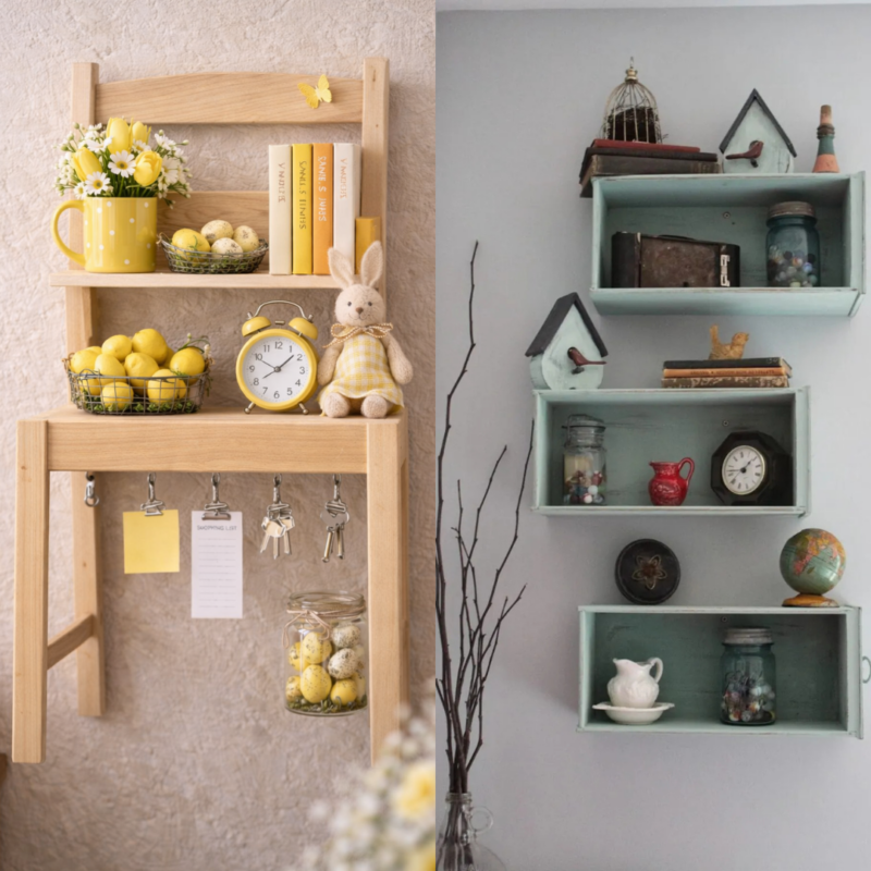 Ideas divertidas para estanterías hechas a mano con objetos cotidianos ideas divertidas para estanterias hechas a mano con objetos cotidianos 4